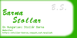 barna stollar business card